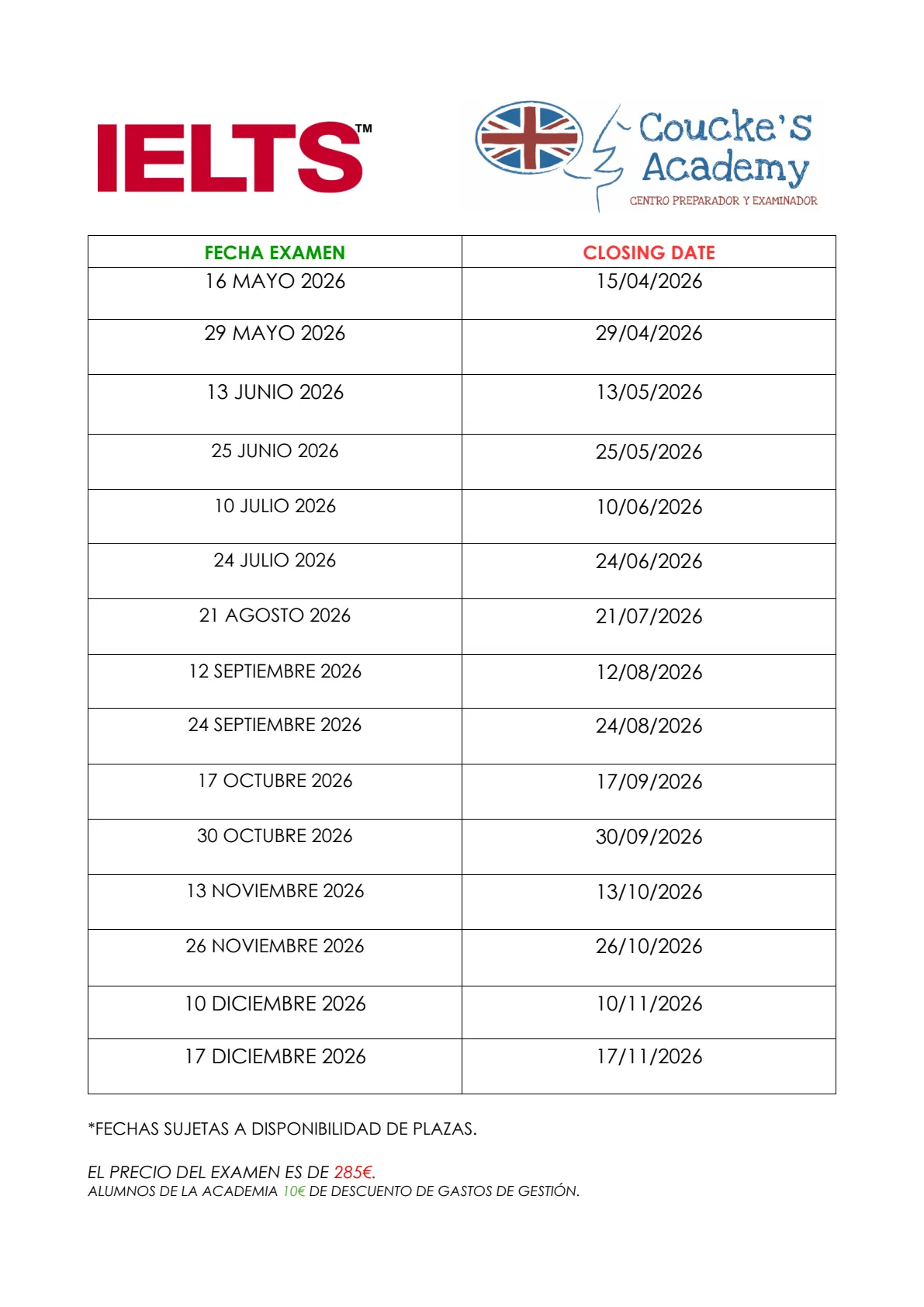 11zon_FECHAS IELTS 2026 COUCKE'S_1
