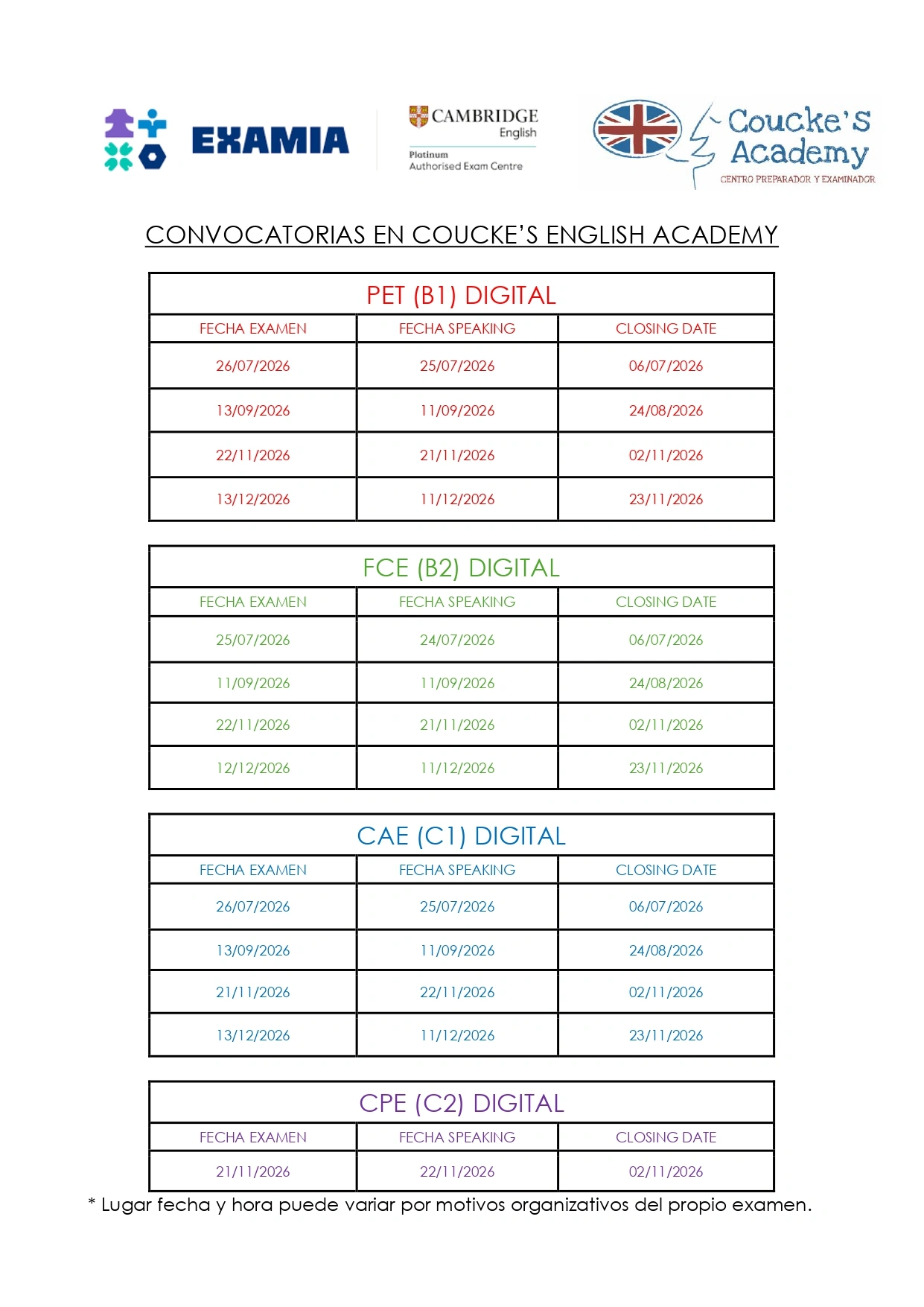 CAMB JUL-DIC 2026 EXAMIA